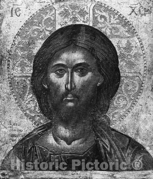 Art Print : Emmanuel Tzanès - Head of Christ : Vintage Wall Art
