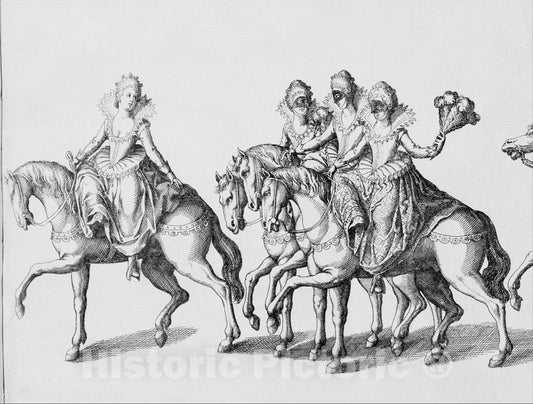 Art Print : I Repraesentation Der Furstlichen Aufzug und Ritterspil - Artist: Esaias von Hulsen - Created: c1616 : Vintage Wall Art