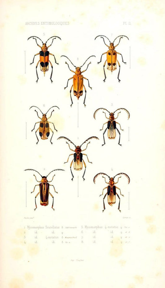 Archives entomologiques, ou, Recueil contenant des illustrations d'insectes nouveaux ou rares /.Paris:Au Bureau du TrÃ©sorier de la SociÃ©tÃ© entomologique de France,1857-1858.. | Reproduction 458105