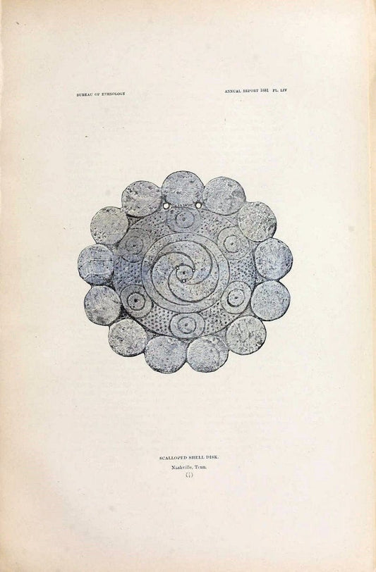 Art in shell of the ancient Americans. Washington,Govt. Print. Off.,1883.  | Antiquities "Indian art" Indians "Shells in art" | Vintage Print Reproduction 458247