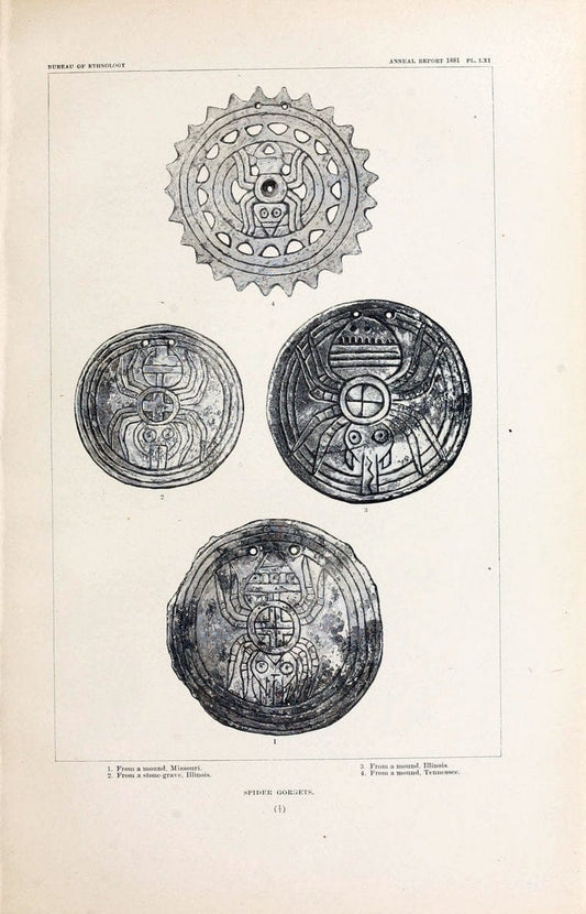 Art in shell of the ancient Americans. Washington,Govt. Print. Off.,1883.  | Antiquities "Indian art" Indians "Shells in art" | Vintage Print Reproduction 458255