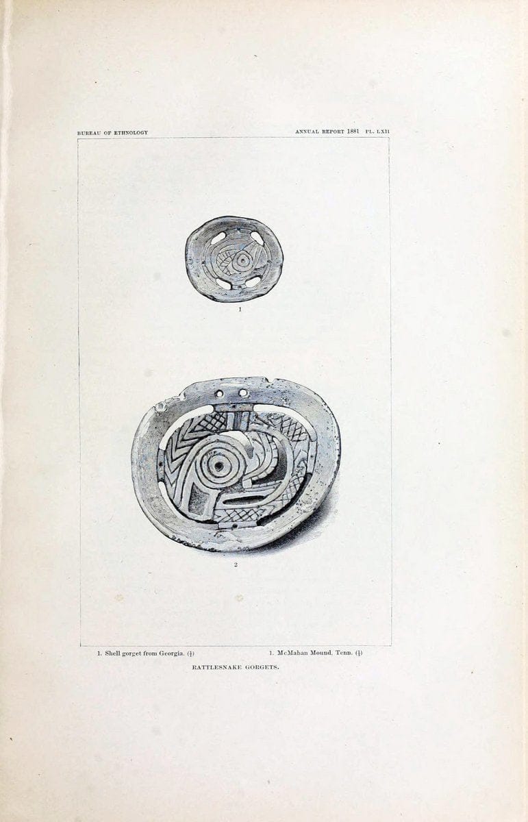 Art in shell of the ancient Americans. Washington,Govt. Print. Off.,1883.  | Antiquities "Indian art" Indians "Shells in art" | Vintage Print Reproduction 458256