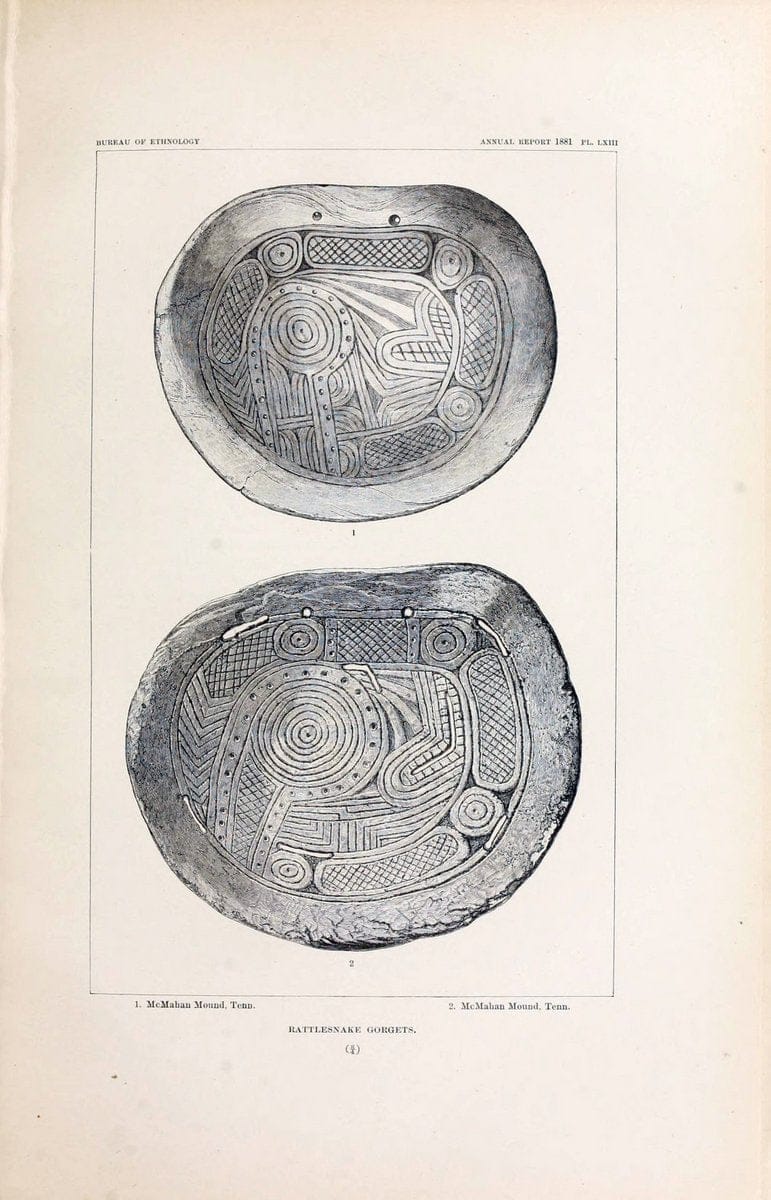 Art in shell of the ancient Americans. Washington,Govt. Print. Off.,1883.  | Antiquities "Indian art" Indians "Shells in art" | Vintage Print Reproduction 458257