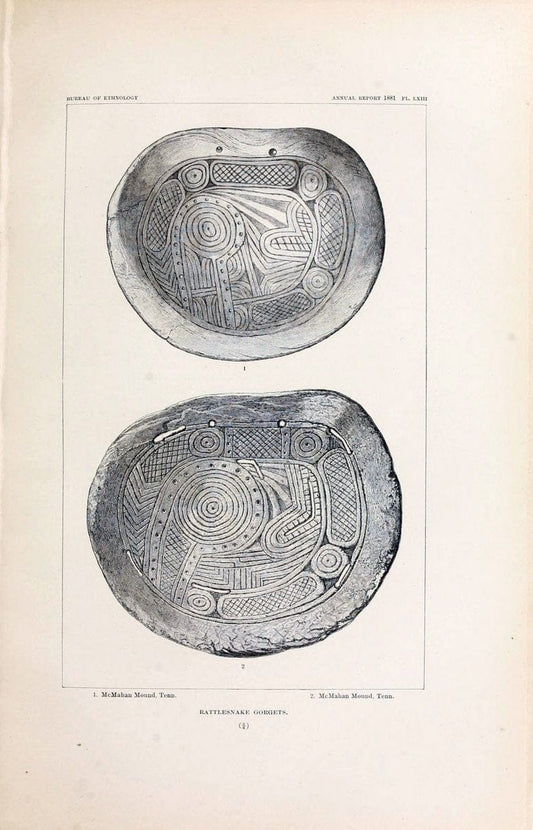 Art in shell of the ancient Americans. Washington,Govt. Print. Off.,1883.  | Antiquities "Indian art" Indians "Shells in art" | Vintage Print Reproduction 458257