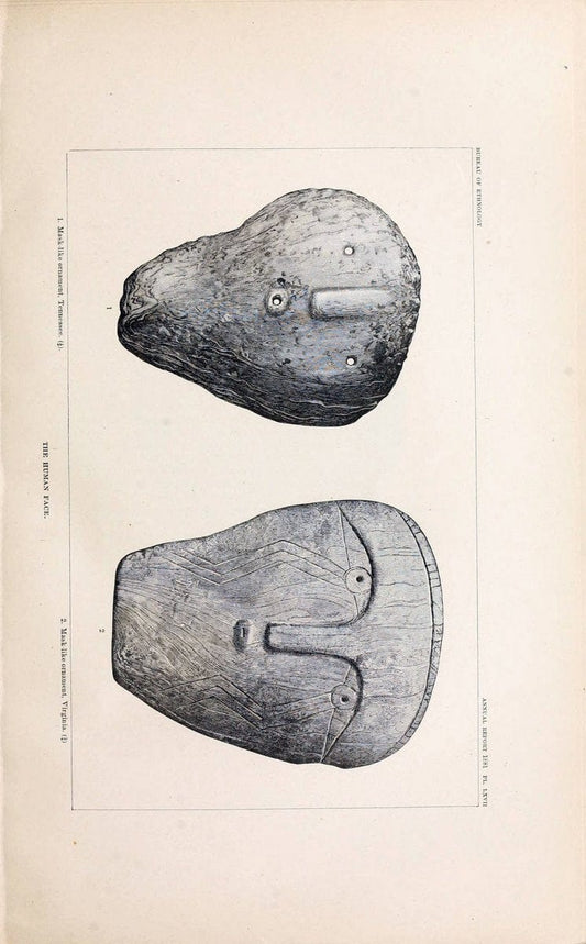 Art in shell of the ancient Americans. Washington,Govt. Print. Off.,1883.  | Antiquities "Indian art" Indians "Shells in art" | Vintage Print Reproduction 458262