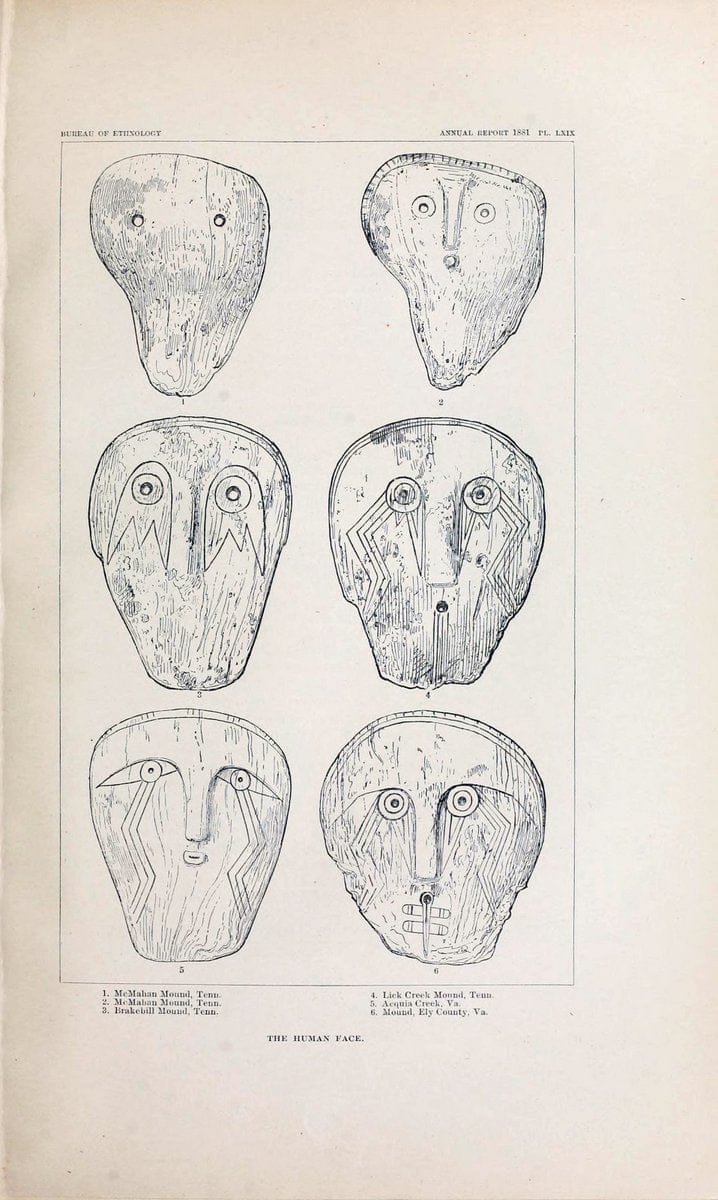 Art in shell of the ancient Americans. Washington,Govt. Print. Off.,1883.  | Antiquities "Indian art" Indians "Shells in art" | Vintage Print Reproduction 458264