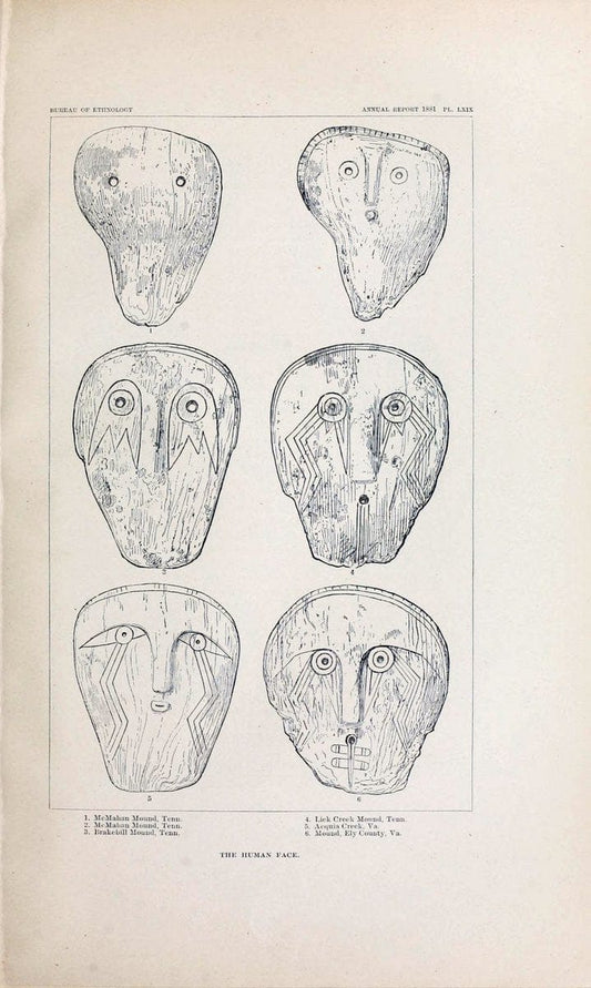 Art in shell of the ancient Americans. Washington,Govt. Print. Off.,1883.  | Antiquities "Indian art" Indians "Shells in art" | Vintage Print Reproduction 458264