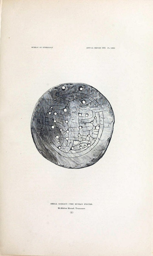 Art in shell of the ancient Americans. Washington,Govt. Print. Off.,1883.  | Antiquities "Indian art" Indians "Shells in art" | Vintage Print Reproduction 458266