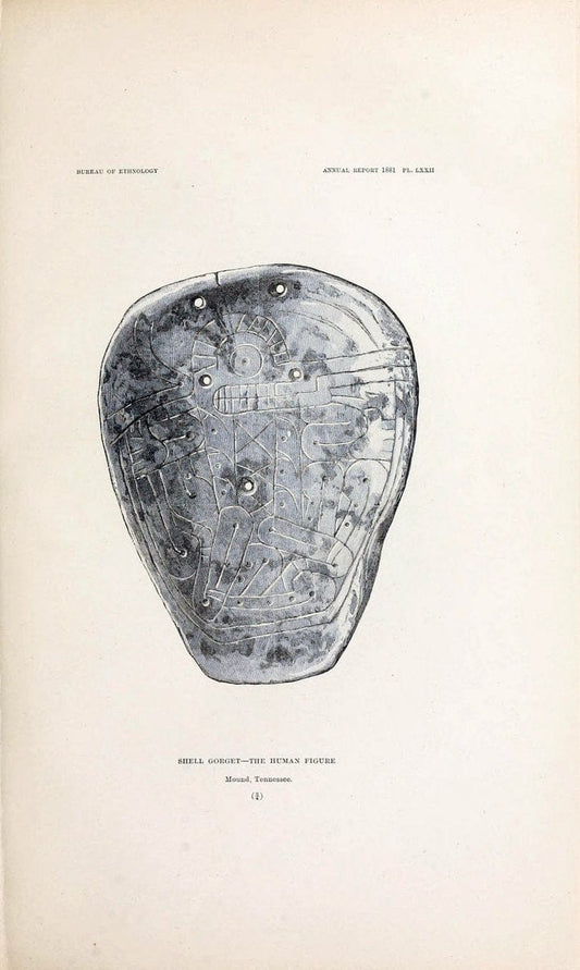 Art in shell of the ancient Americans. Washington,Govt. Print. Off.,1883.  | Antiquities "Indian art" Indians "Shells in art" | Vintage Print Reproduction 458267