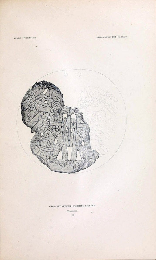 Art in shell of the ancient Americans. Washington,Govt. Print. Off.,1883.  | Antiquities "Indian art" Indians "Shells in art" | Vintage Print Reproduction 458269