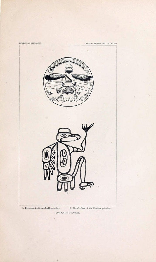 Art in shell of the ancient Americans. Washington,Govt. Print. Off.,1883.  | Antiquities "Indian art" Indians "Shells in art" | Vintage Print Reproduction 458271
