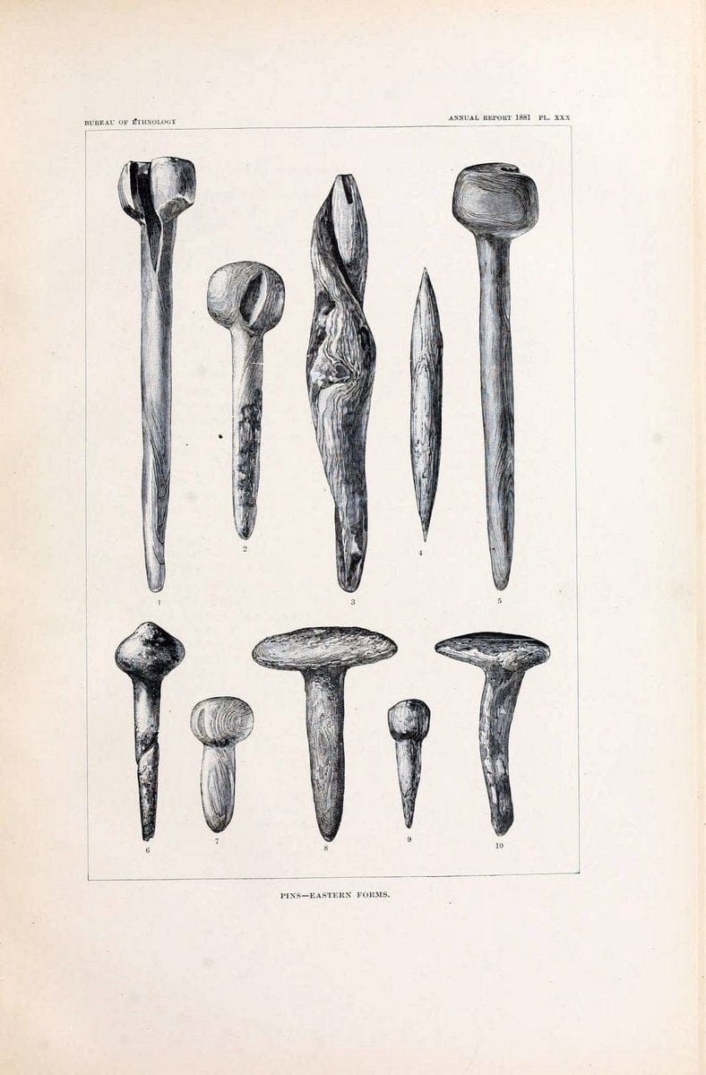 Art in shell of the ancient Americans. Washington,Govt. Print. Off.,1883.  | Antiquities "Indian art" Indians "Shells in art" | Vintage Print Reproduction 458280