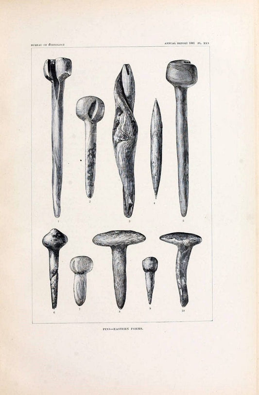 Art in shell of the ancient Americans. Washington,Govt. Print. Off.,1883.  | Antiquities "Indian art" Indians "Shells in art" | Vintage Print Reproduction 458280