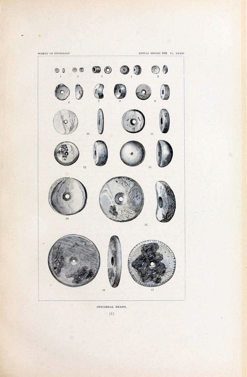 Art in shell of the ancient Americans. Washington,Govt. Print. Off.,1883.  | Antiquities "Indian art" Indians "Shells in art" | Vintage Print Reproduction 458283