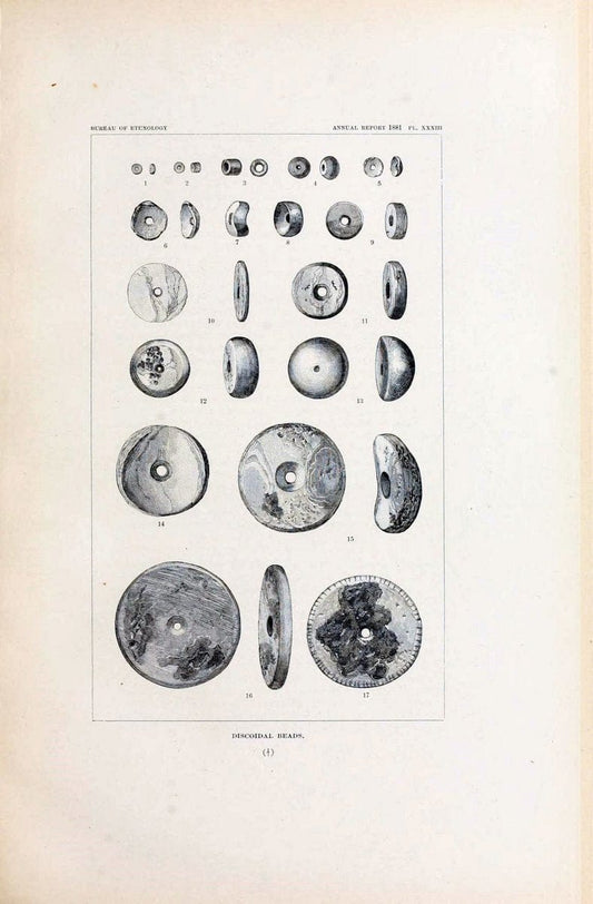 Art in shell of the ancient Americans. Washington,Govt. Print. Off.,1883.  | Antiquities "Indian art" Indians "Shells in art" | Vintage Print Reproduction 458283