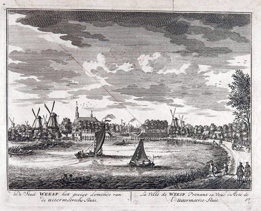 De zegepraalende Vecht :.T'Amsteldam :By de Wed :1719.  | Vintage Print Reproduction 467410