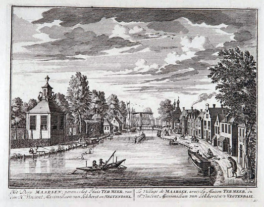 De zegepraalende Vecht :.T'Amsteldam :By de Wed :1719.  | Vintage Print Reproduction 467411