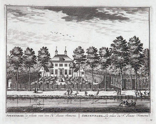 De zegepraalende Vecht :.T'Amsteldam :By de Wed :1719.  | Vintage Print Reproduction 467416
