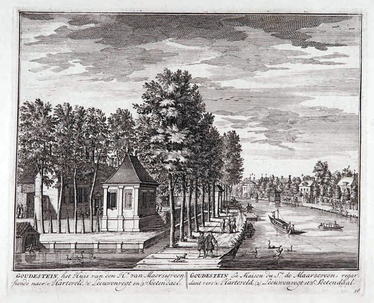 De zegepraalende Vecht :.T'Amsteldam :By de Wed :1719.  | Vintage Print Reproduction 467417