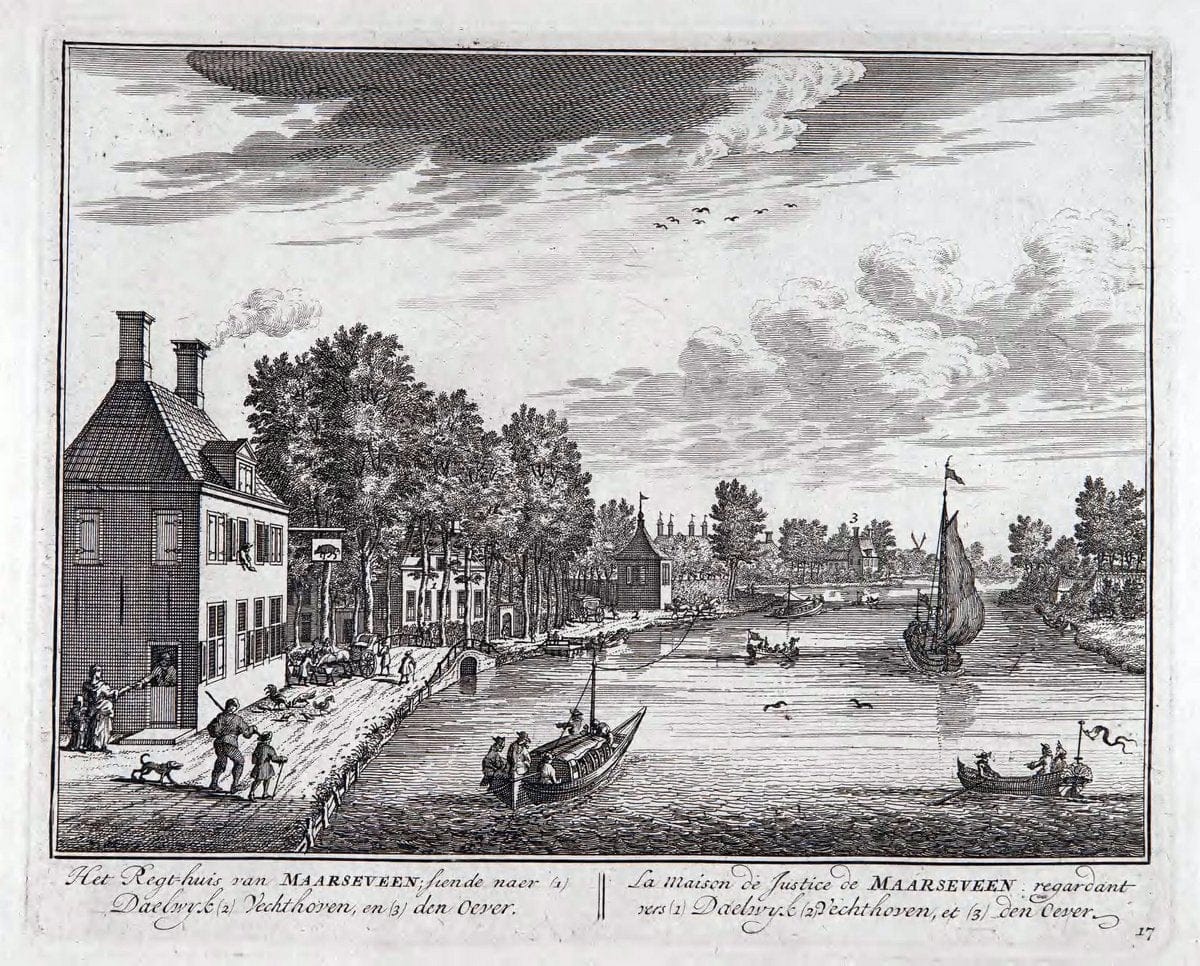 De zegepraalende Vecht :.T'Amsteldam :By de Wed :1719.  | Vintage Print Reproduction 467418