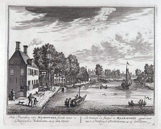 De zegepraalende Vecht :.T'Amsteldam :By de Wed :1719.  | Vintage Print Reproduction 467418