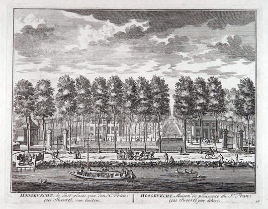 De zegepraalende Vecht :.T'Amsteldam :By de Wed :1719.  | Vintage Print Reproduction 467419
