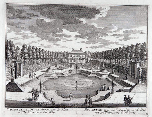 De zegepraalende Vecht :.T'Amsteldam :By de Wed :1719.  | Vintage Print Reproduction 467423