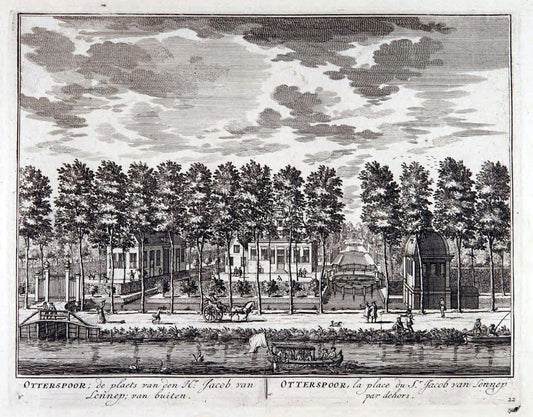 De zegepraalende Vecht :.T'Amsteldam :By de Wed :1719.  | Vintage Print Reproduction 467424
