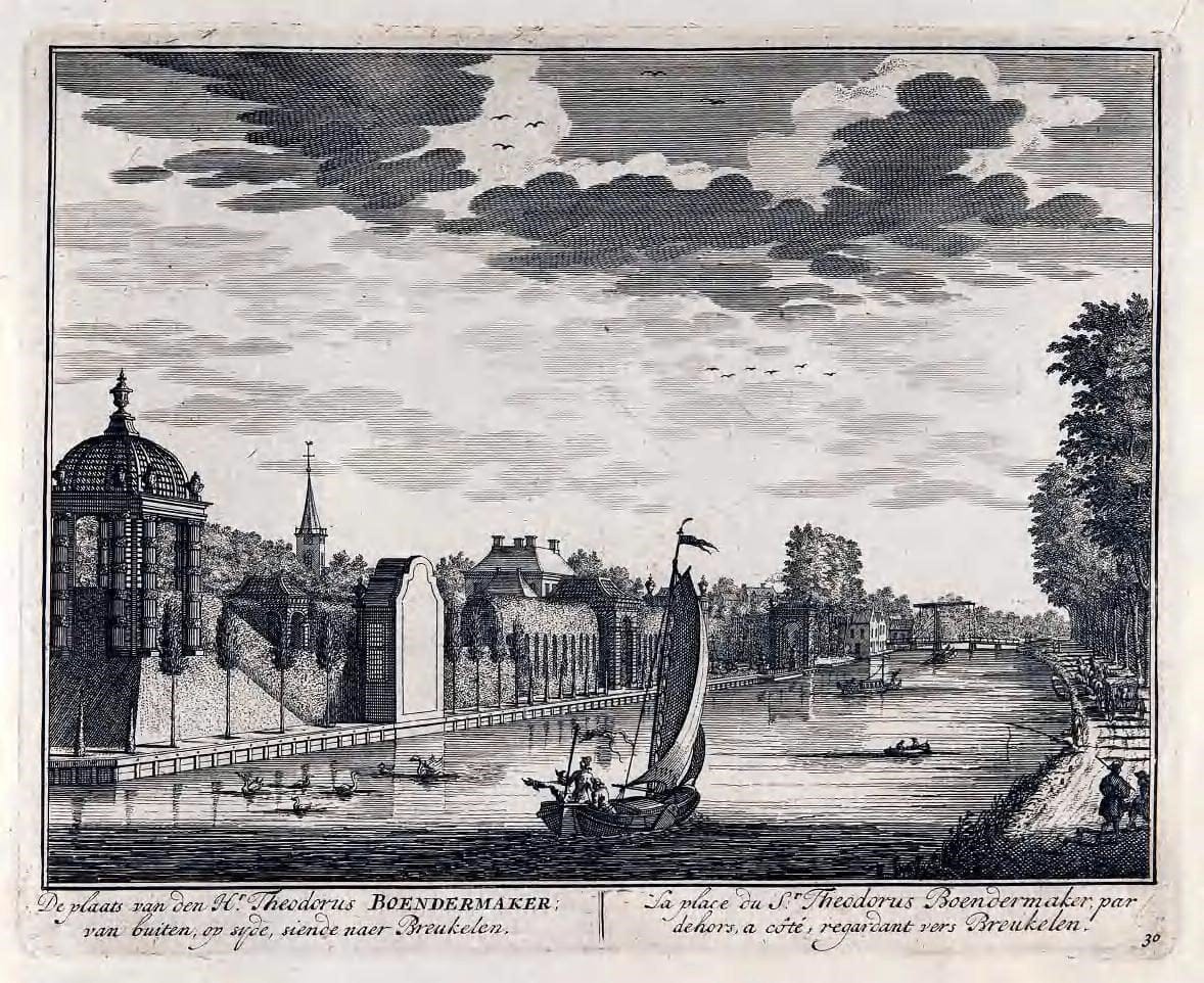 De zegepraalende Vecht :.T'Amsteldam :By de Wed :1719.  | Vintage Print Reproduction 467426