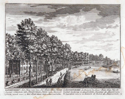 De zegepraalende Vecht :.T'Amsteldam :By de Wed :1719.  | Vintage Print Reproduction 467427
