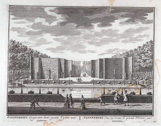 De zegepraalende Vecht :.T'Amsteldam :By de Wed :1719.  | Vintage Print Reproduction 467428