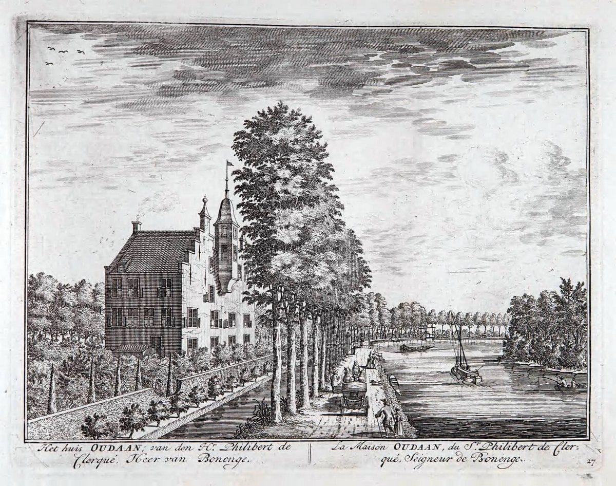 De zegepraalende Vecht :.T'Amsteldam :By de Wed :1719.  | Vintage Print Reproduction 467429