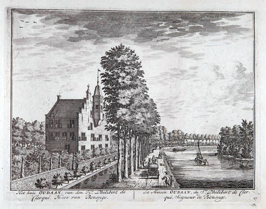 De zegepraalende Vecht :.T'Amsteldam :By de Wed :1719.  | Vintage Print Reproduction 467429