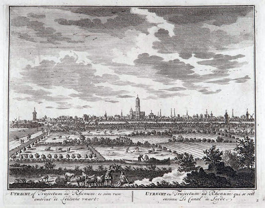 De zegepraalende Vecht :.T'Amsteldam :By de Wed :1719.  | Vintage Print Reproduction 467432
