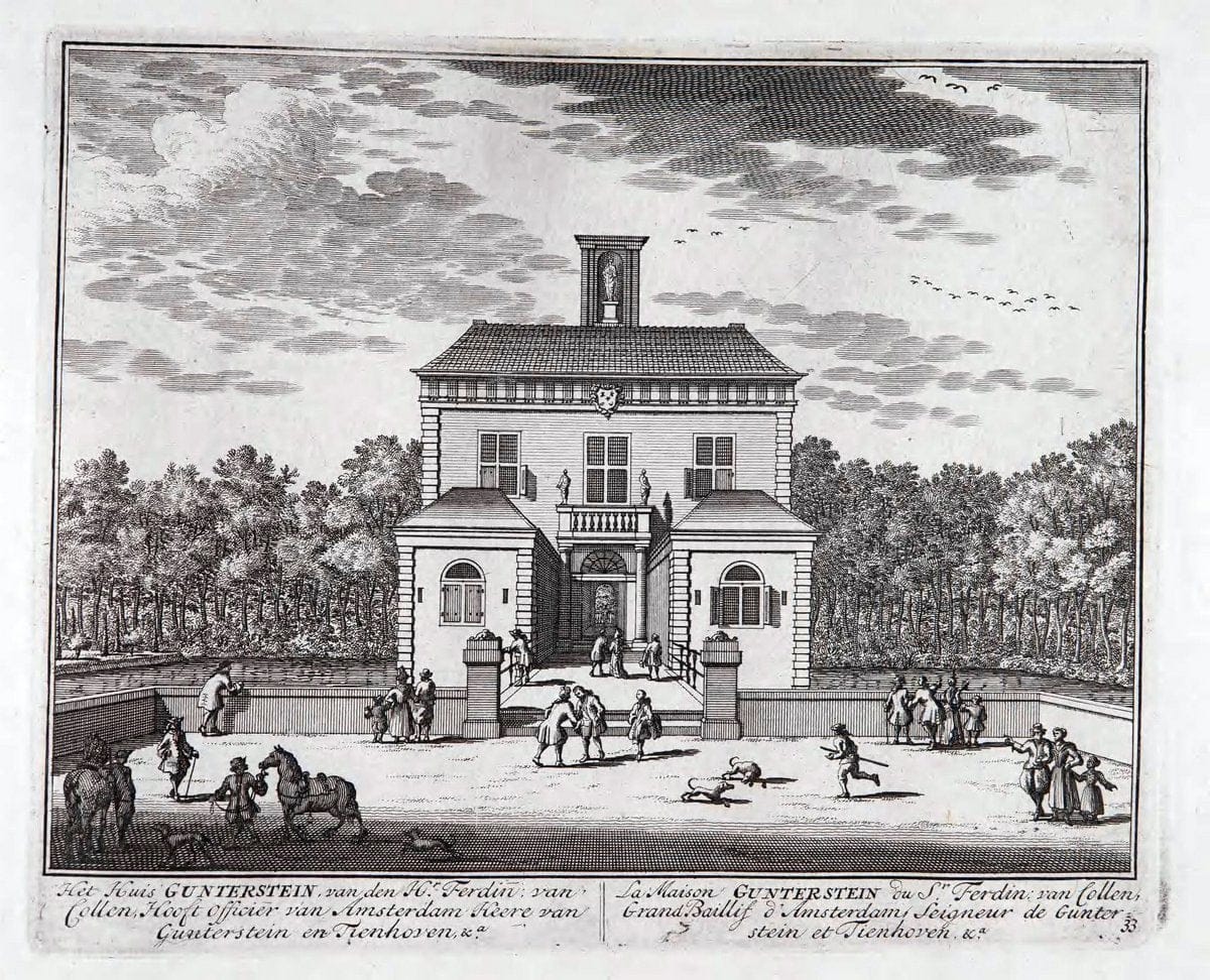 De zegepraalende Vecht :.T'Amsteldam :By de Wed :1719.  | Vintage Print Reproduction 467435