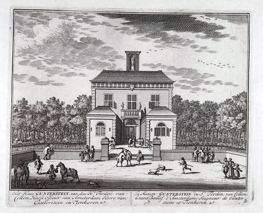 De zegepraalende Vecht :.T'Amsteldam :By de Wed :1719.  | Vintage Print Reproduction 467435