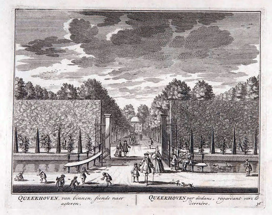 De zegepraalende Vecht :.T'Amsteldam :By de Wed :1719.  | Vintage Print Reproduction 467438