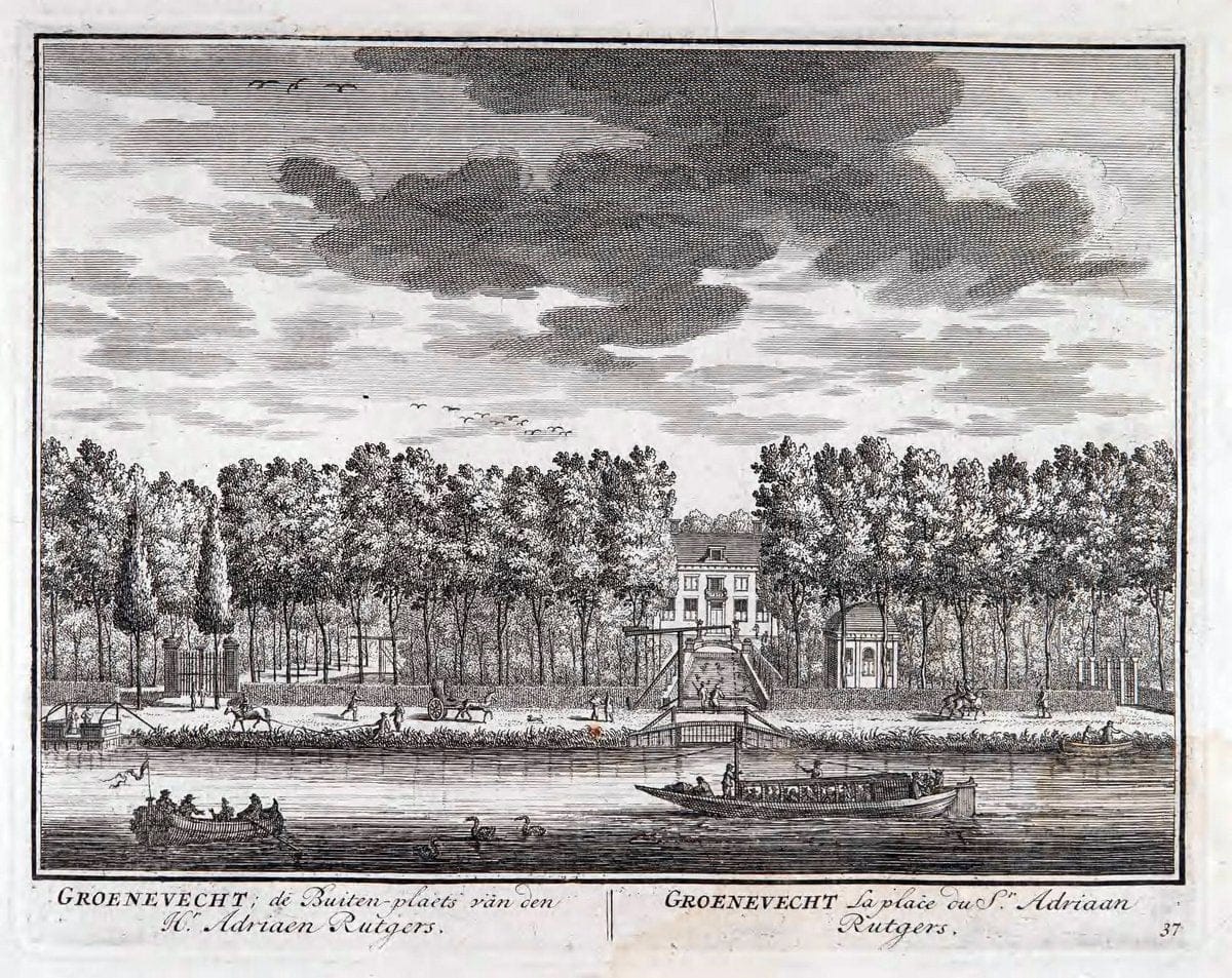 De zegepraalende Vecht :.T'Amsteldam :By de Wed :1719.  | Vintage Print Reproduction 467439