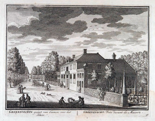 De zegepraalende Vecht :.T'Amsteldam :By de Wed :1719.  | Vintage Print Reproduction 467440