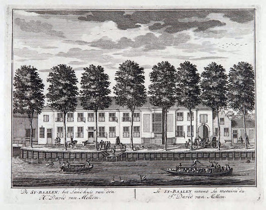 De zegepraalende Vecht :.T'Amsteldam :By de Wed :1719.  | Vintage Print Reproduction 467442