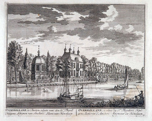 De zegepraalende Vecht :.T'Amsteldam :By de Wed :1719.  | Vintage Print Reproduction 467445