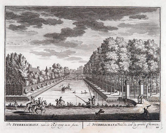 De zegepraalende Vecht :.T'Amsteldam :By de Wed :1719.  | Vintage Print Reproduction 467447