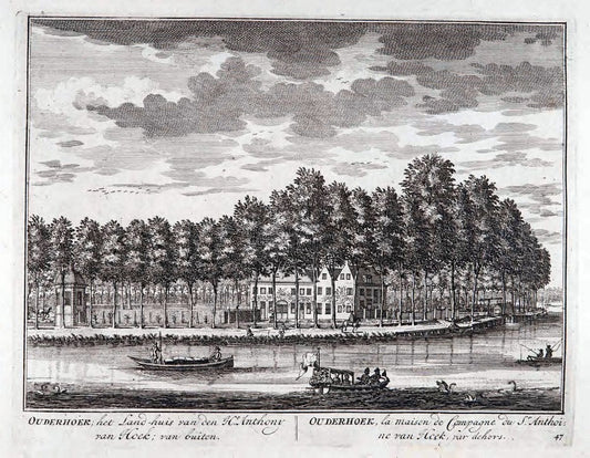 De zegepraalende Vecht :.T'Amsteldam :By de Wed :1719.  | Vintage Print Reproduction 467450