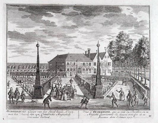De zegepraalende Vecht :.T'Amsteldam :By de Wed :1719.  | Vintage Print Reproduction 467452