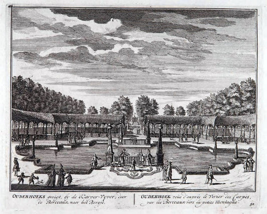 De zegepraalende Vecht :.T'Amsteldam :By de Wed :1719.  | Vintage Print Reproduction 467456
