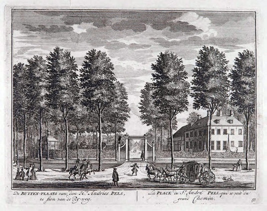 De zegepraalende Vecht :.T'Amsteldam :By de Wed :1719.  | Vintage Print Reproduction 467457