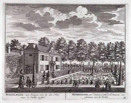 De zegepraalende Vecht :.T'Amsteldam :By de Wed :1719.  | Vintage Print Reproduction 467459
