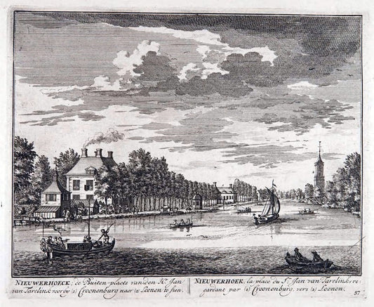 De zegepraalende Vecht :.T'Amsteldam :By de Wed :1719.  | Vintage Print Reproduction 467461