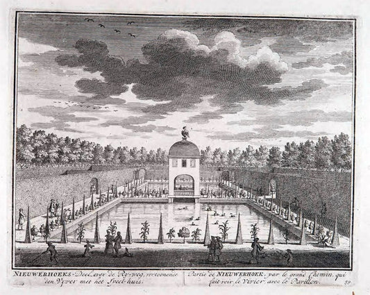 De zegepraalende Vecht :.T'Amsteldam :By de Wed :1719.  | Vintage Print Reproduction 467463