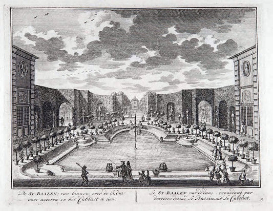 De zegepraalende Vecht :.T'Amsteldam :By de Wed :1719.  | Vintage Print Reproduction 467464